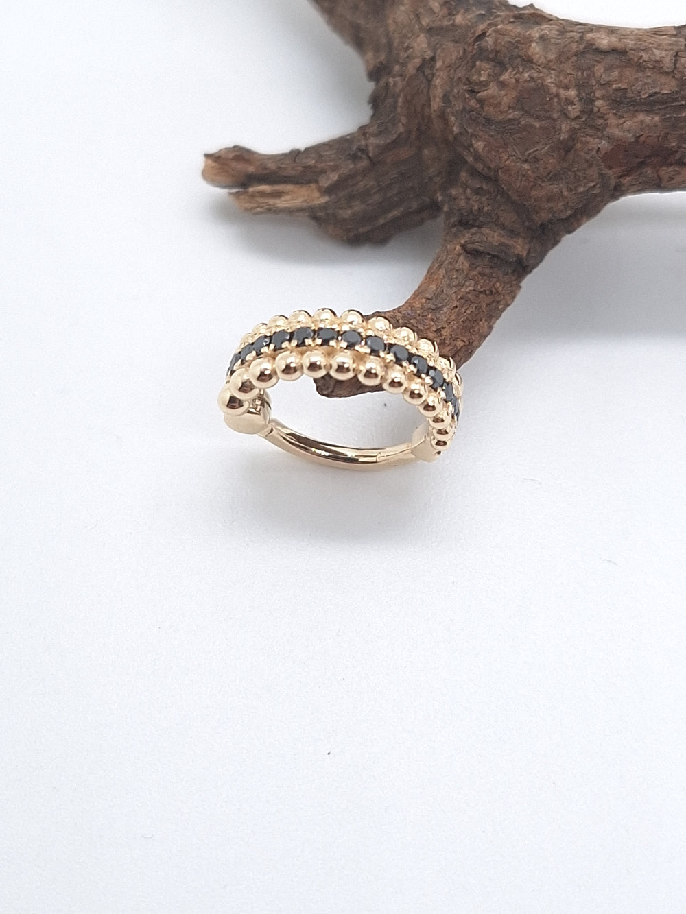 Black Diamonds Conch Earring