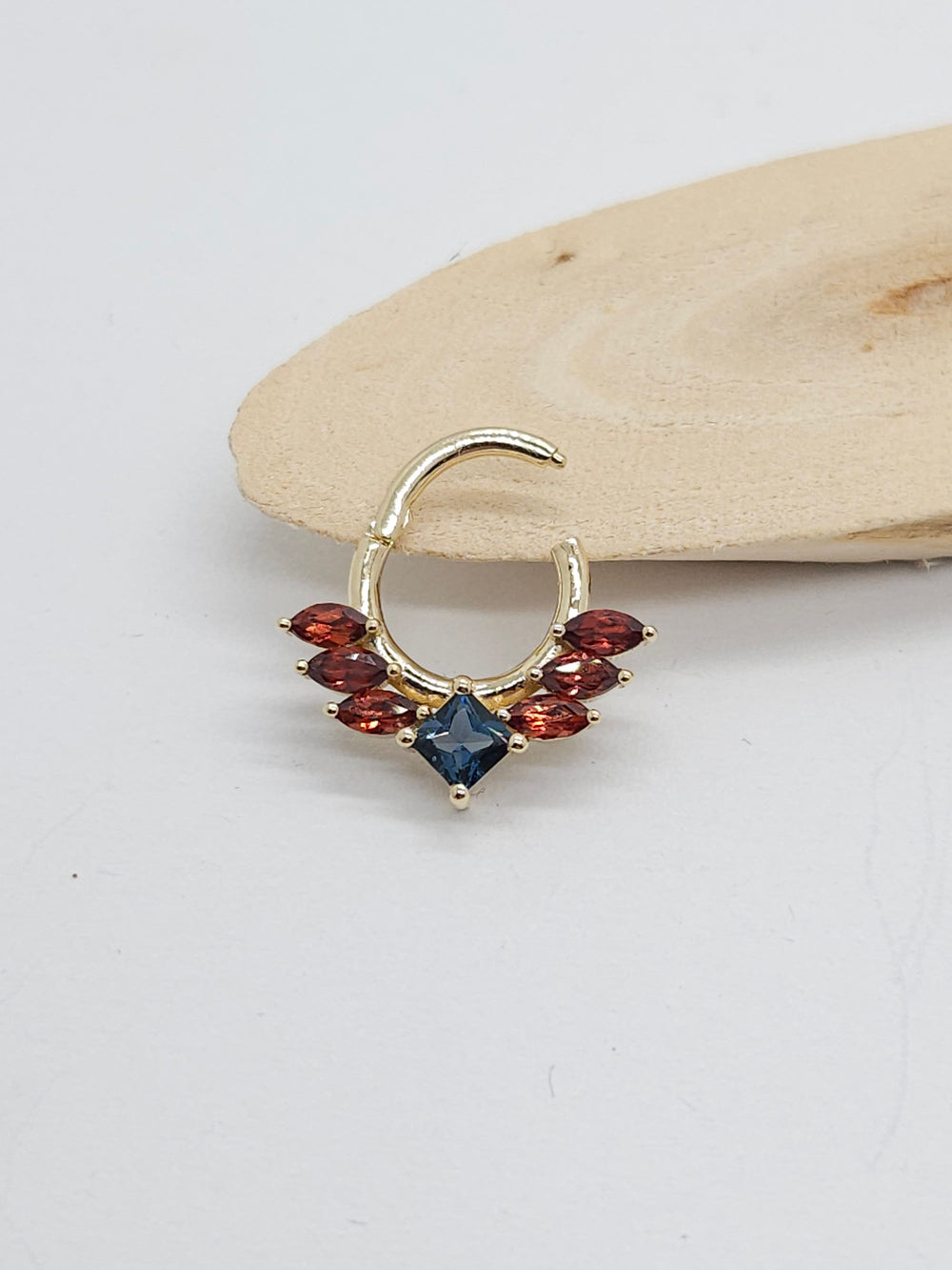 Wings Septum Clicker 14k Solid Gold