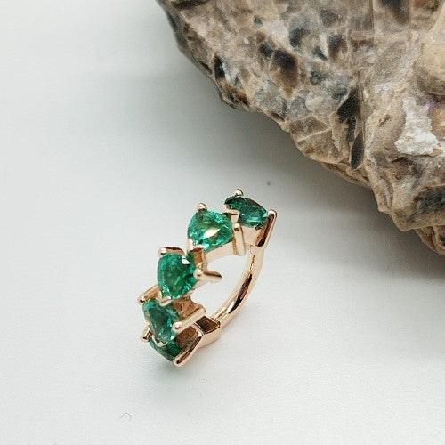 Emerald Conch Earring