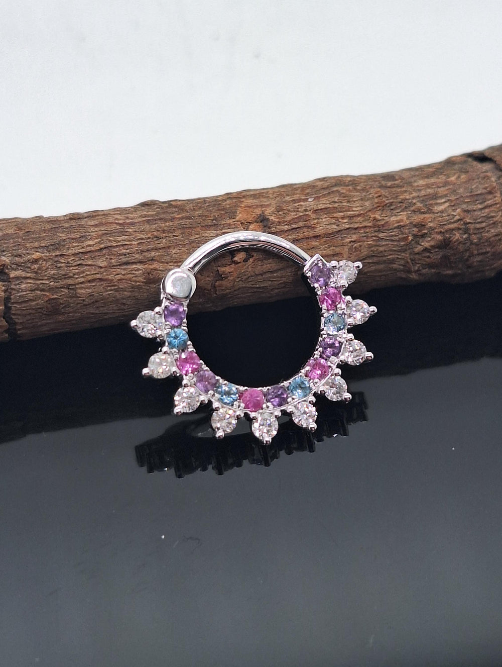 Cartilage Piercing Jewelry 14k Solid Gold Helix Septum Clicker Daith Earring