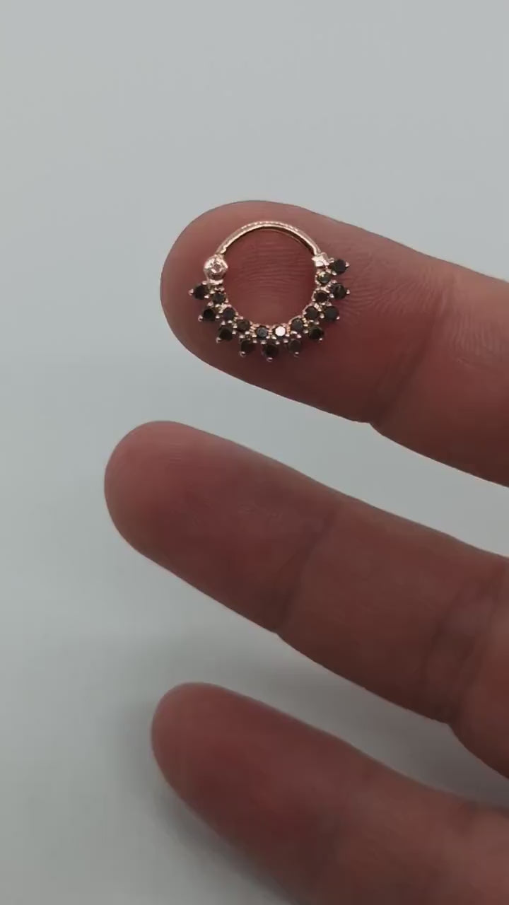 Black diamonds clicker 14k gpld