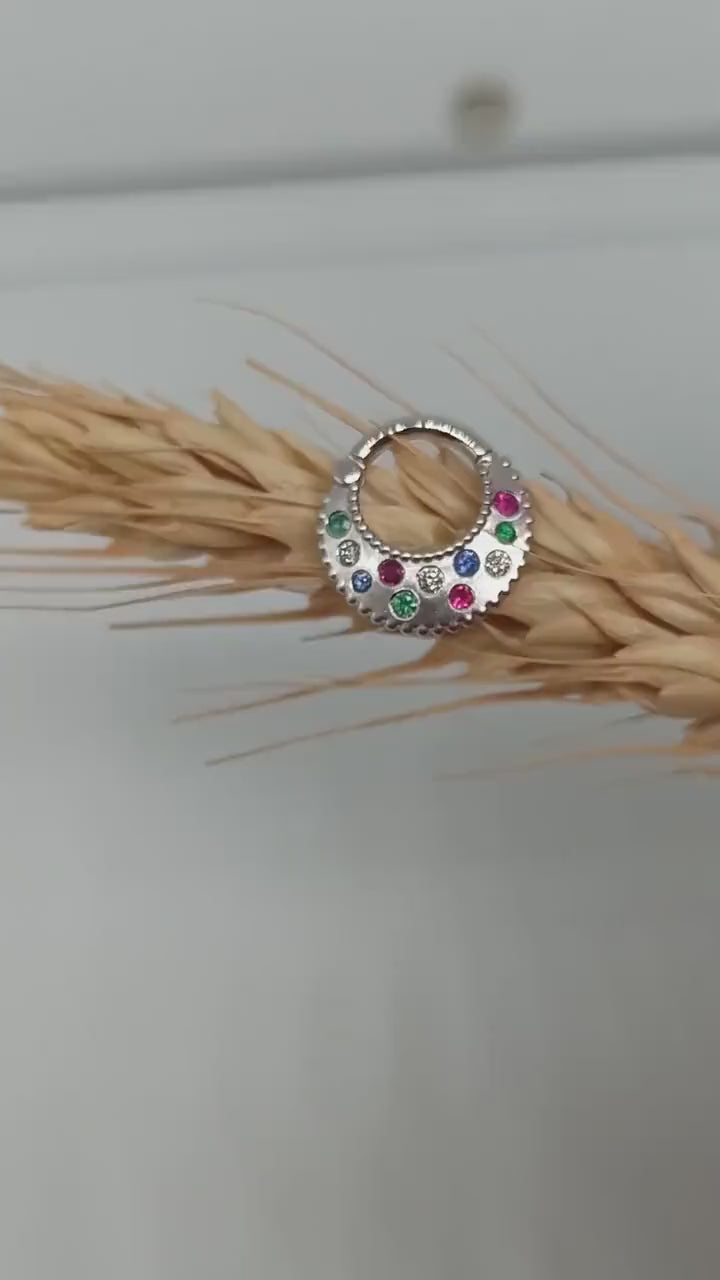 Rainbow Daith Earring