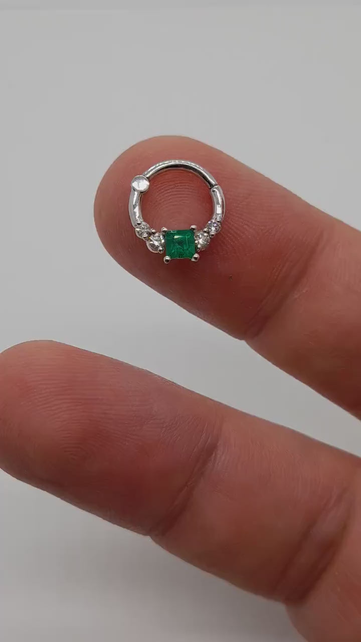 emerald septum jewelry