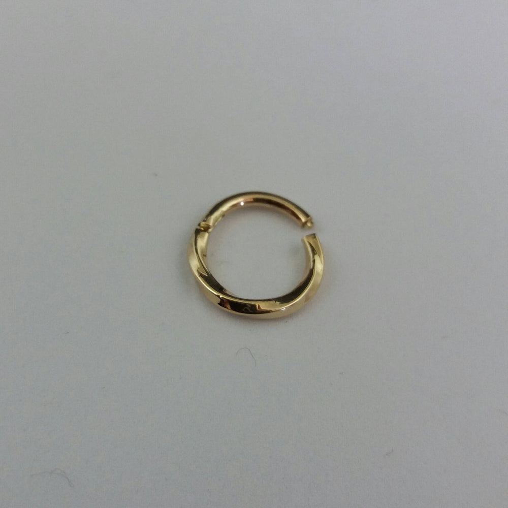 Texture Nose Ring 14k Solid Gold