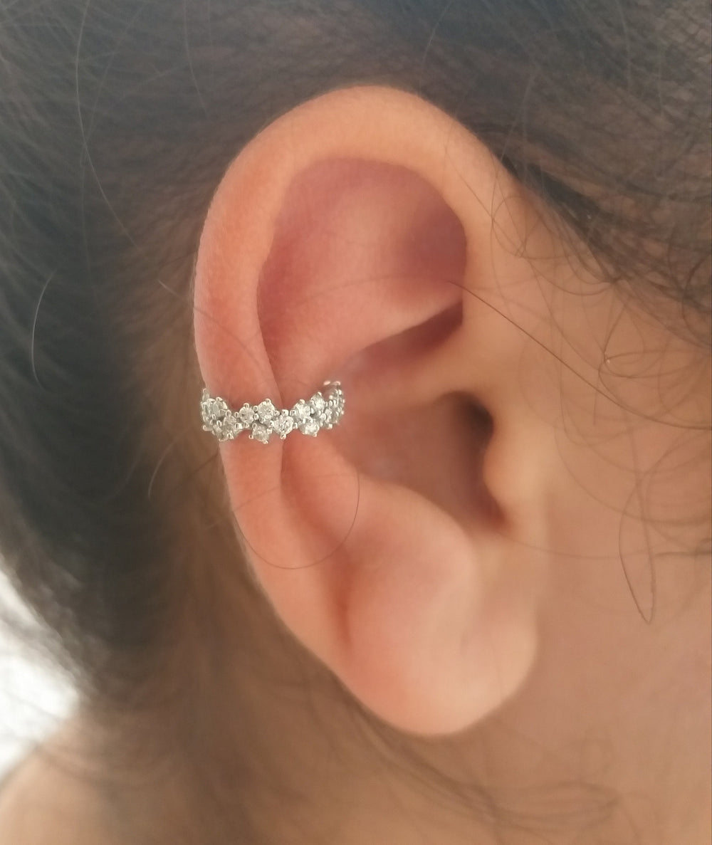Conch Piercing White Diamonds