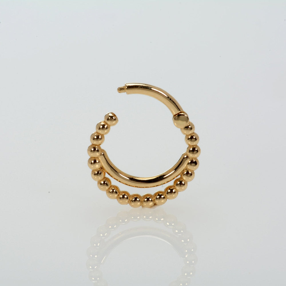 Double Hoop Nose 14k
