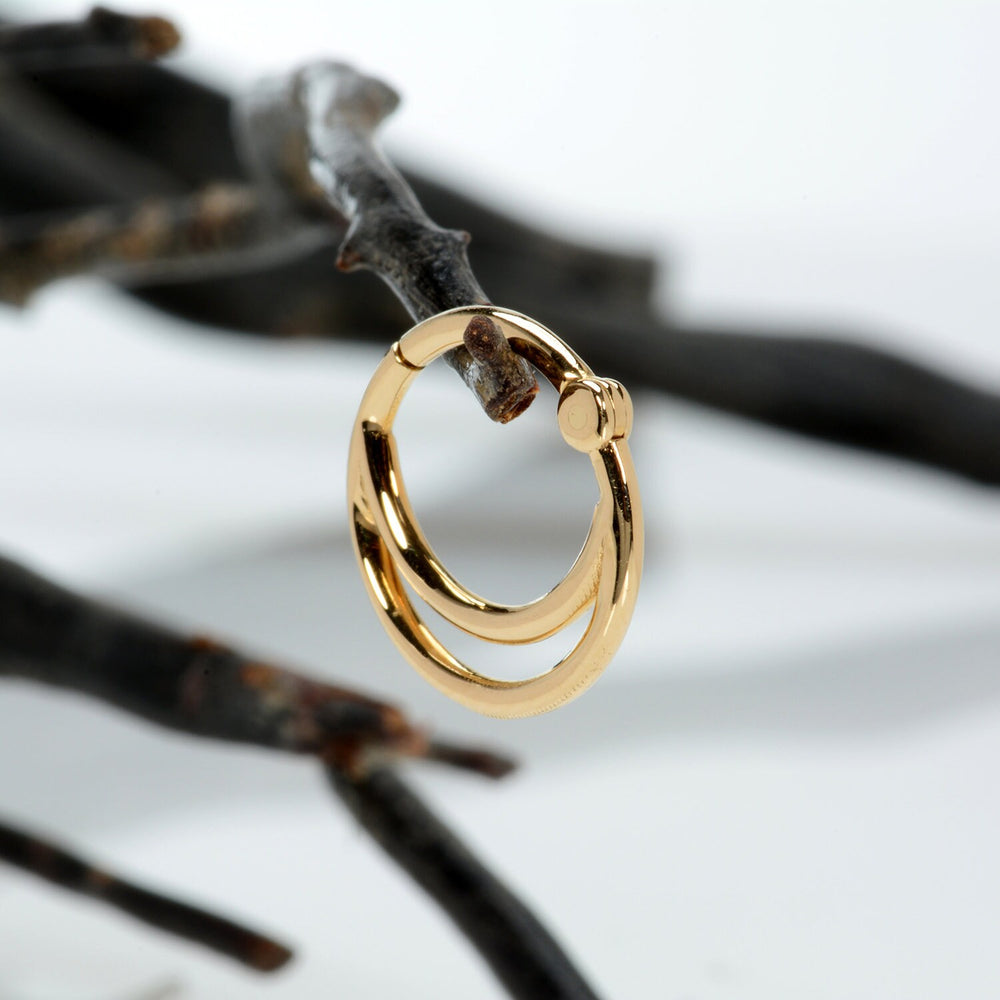 Gold Double Hoop