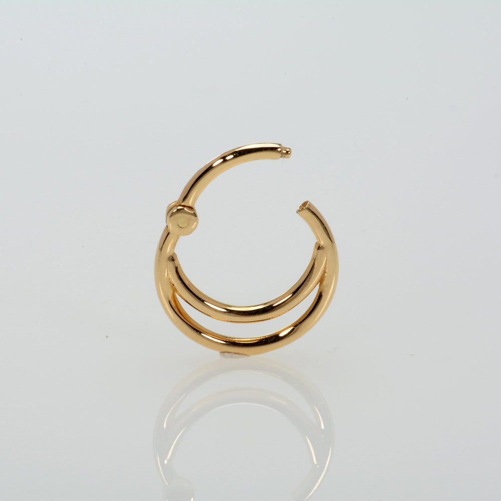 Gold Double Hoop