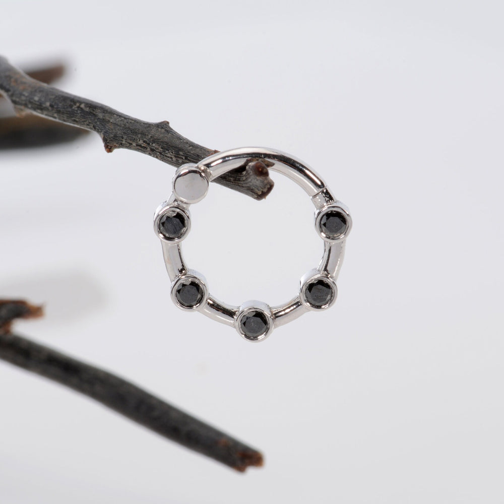 Cartilage Hoop Black Diamonds