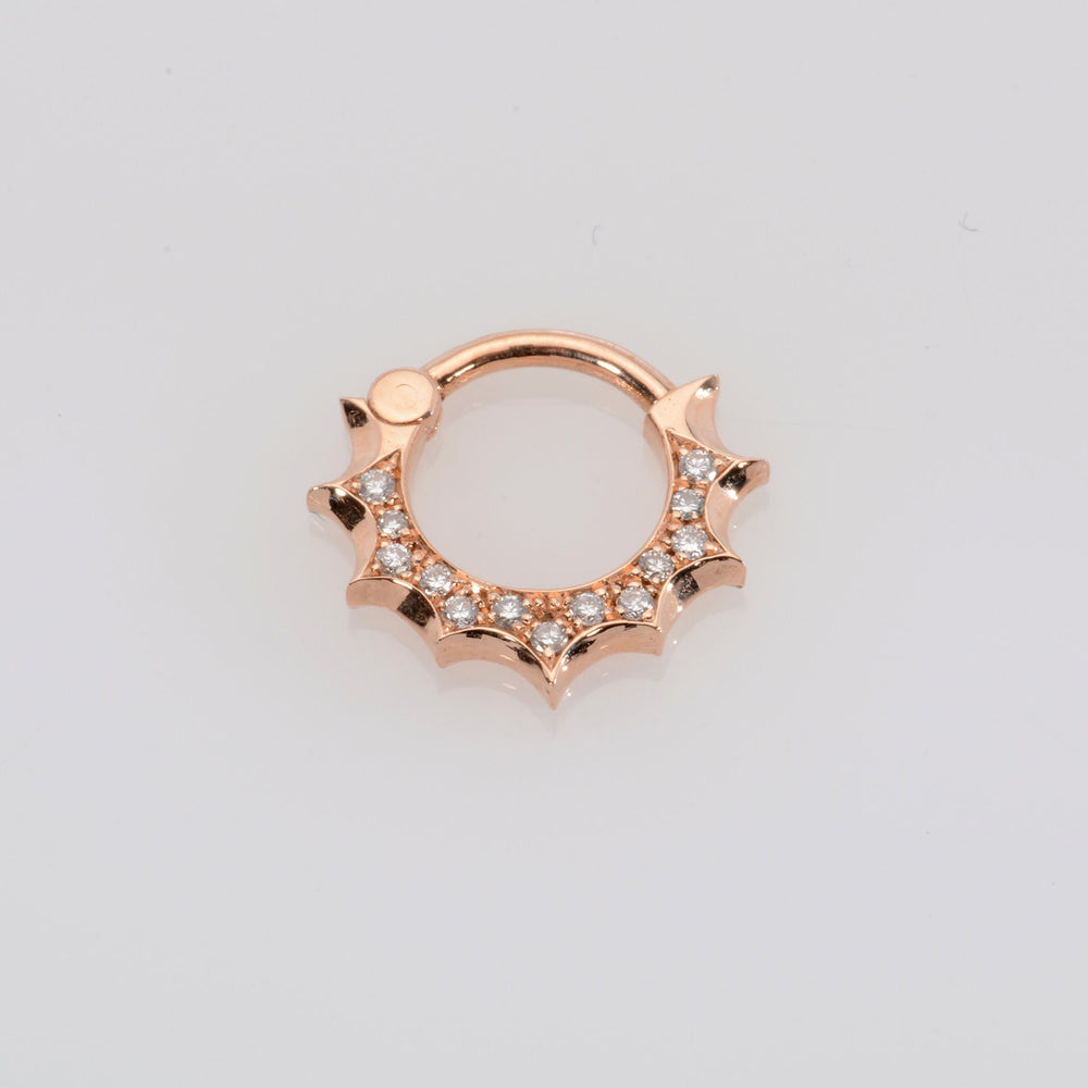 Nose Hoop 14k White Diamonds