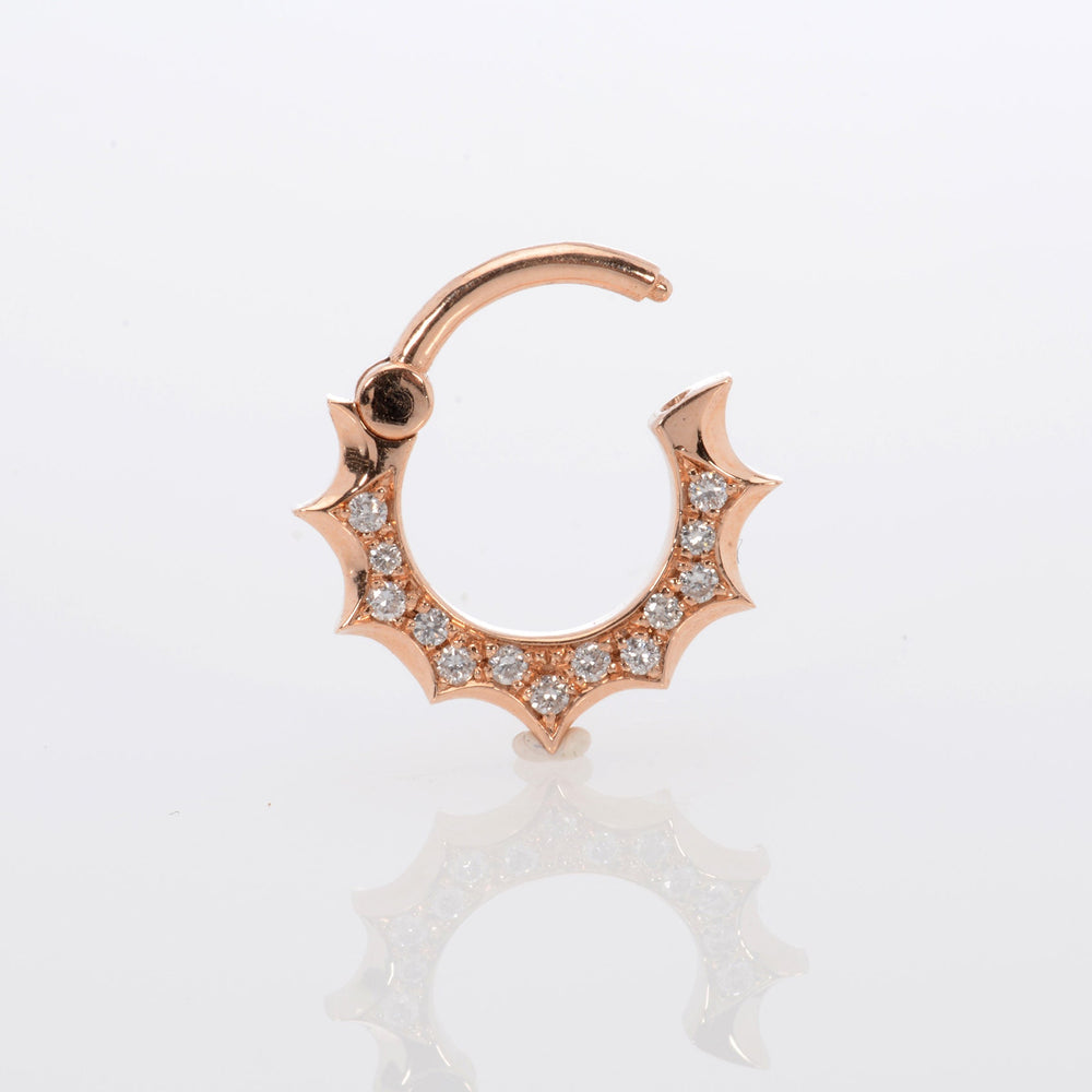 Nose Hoop 14k White Diamonds