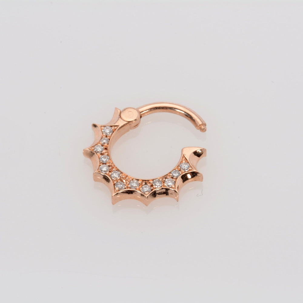 Nose Hoop 14k White Diamonds