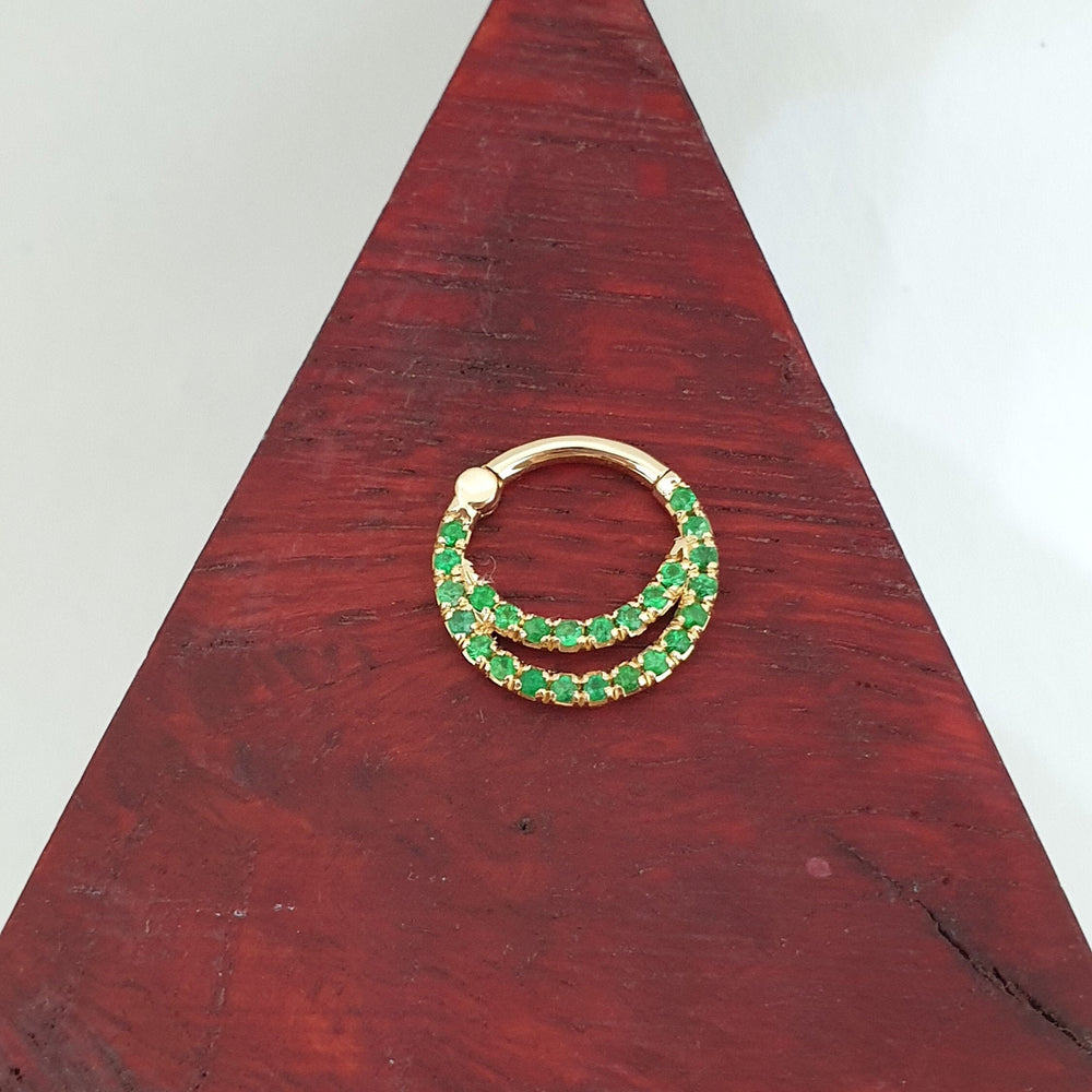 Emerald Ear Piercing