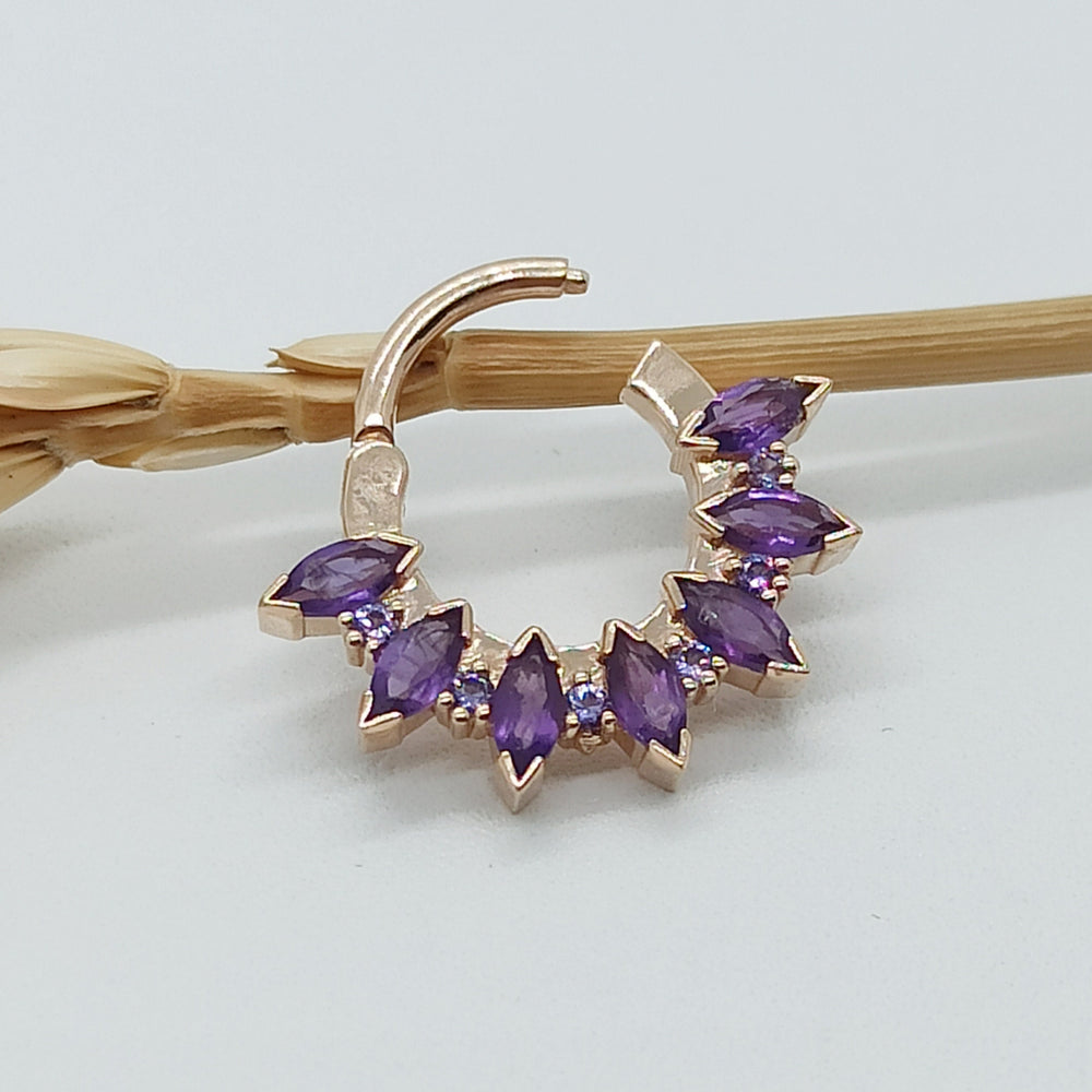 Marquise Amethyst Septum Jewelry