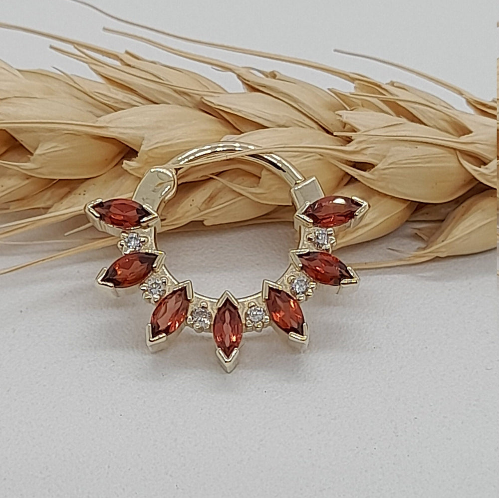 Marquise Amethyst Septum Jewelry