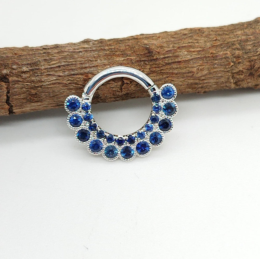 Daith Earring Garnet Stone