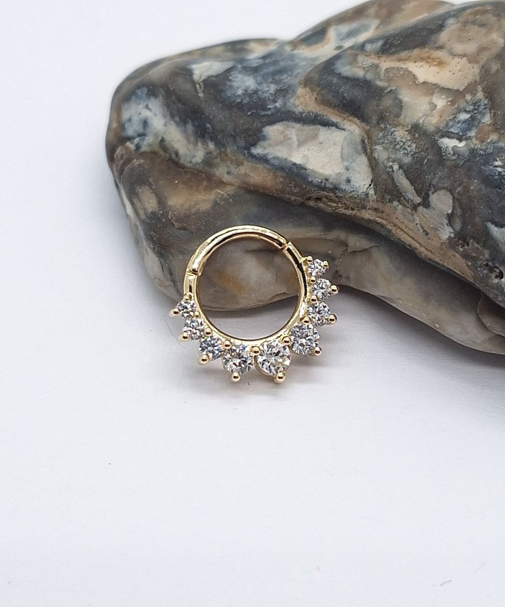 Diamonds Nose Piercing Jewelry 14k Solid Gold