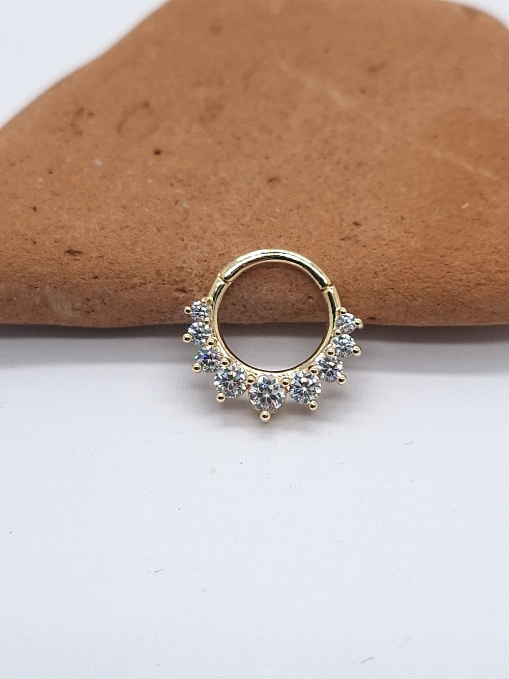 Diamonds Nose Piercing Jewelry 14k Solid Gold