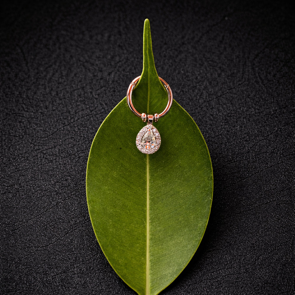 Pear White Diamonds Piercing