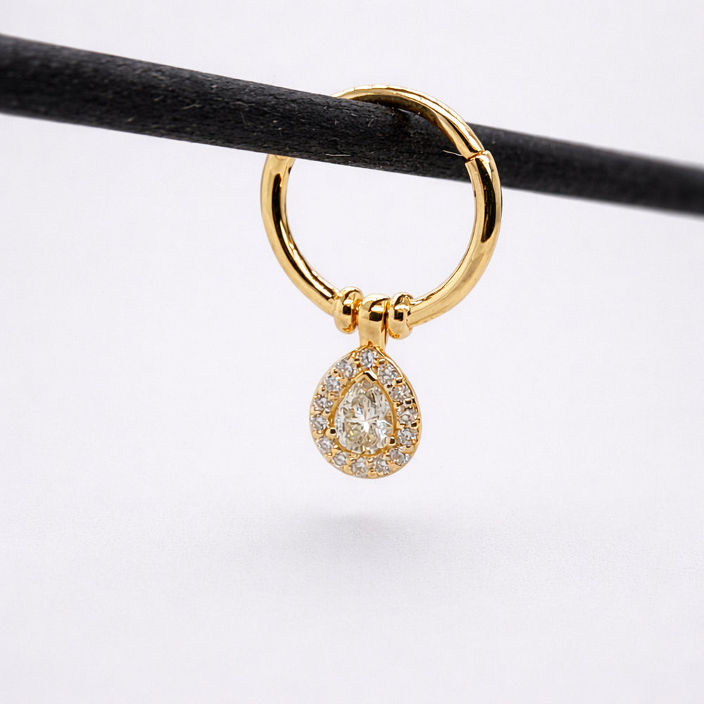 Pear White Diamonds Piercing