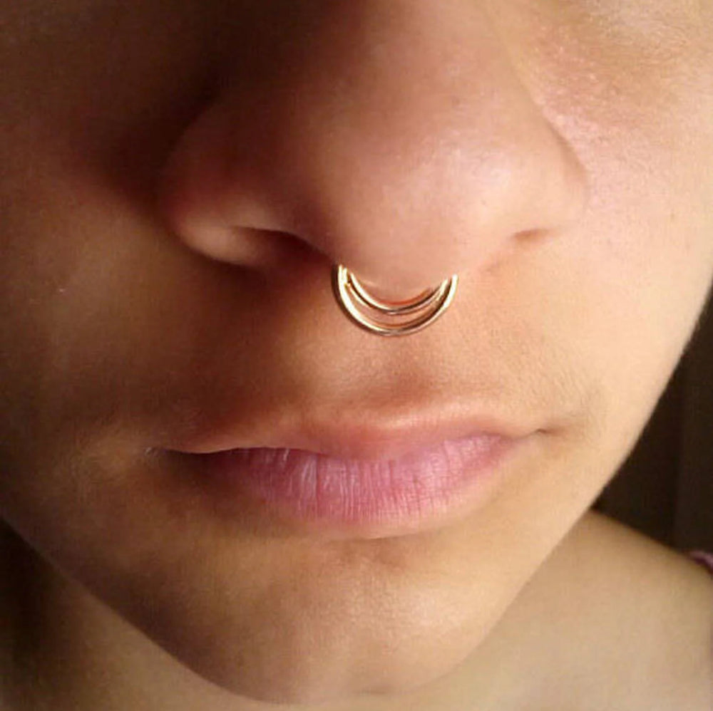 Gold Double Hoop