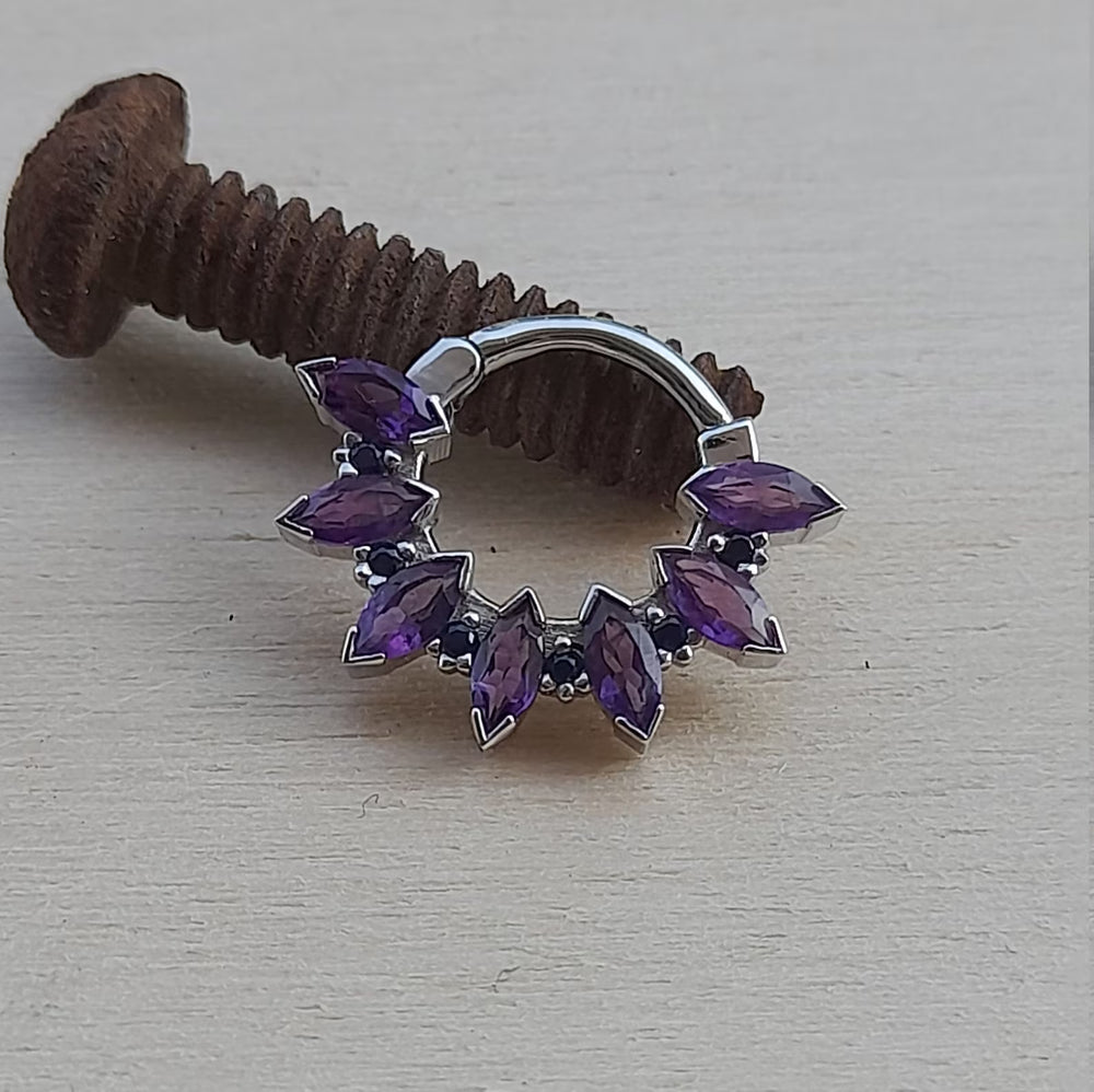Marquise Amethyst Septum Jewelry