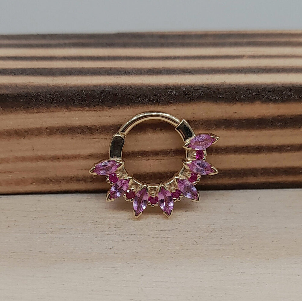 Marquise Amethyst Septum Jewelry