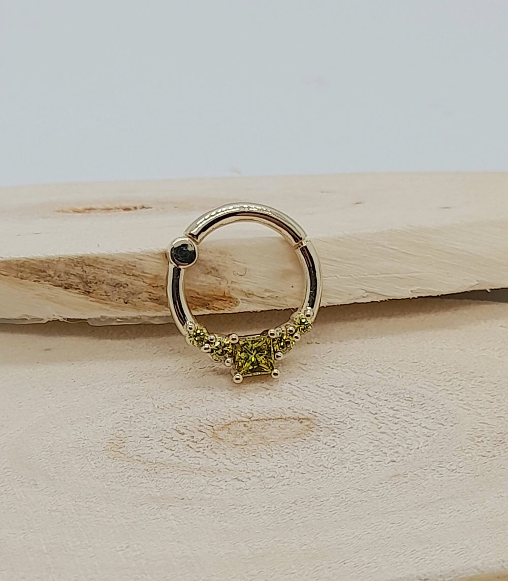 Cartilage Earring 14k Yellow Diamond