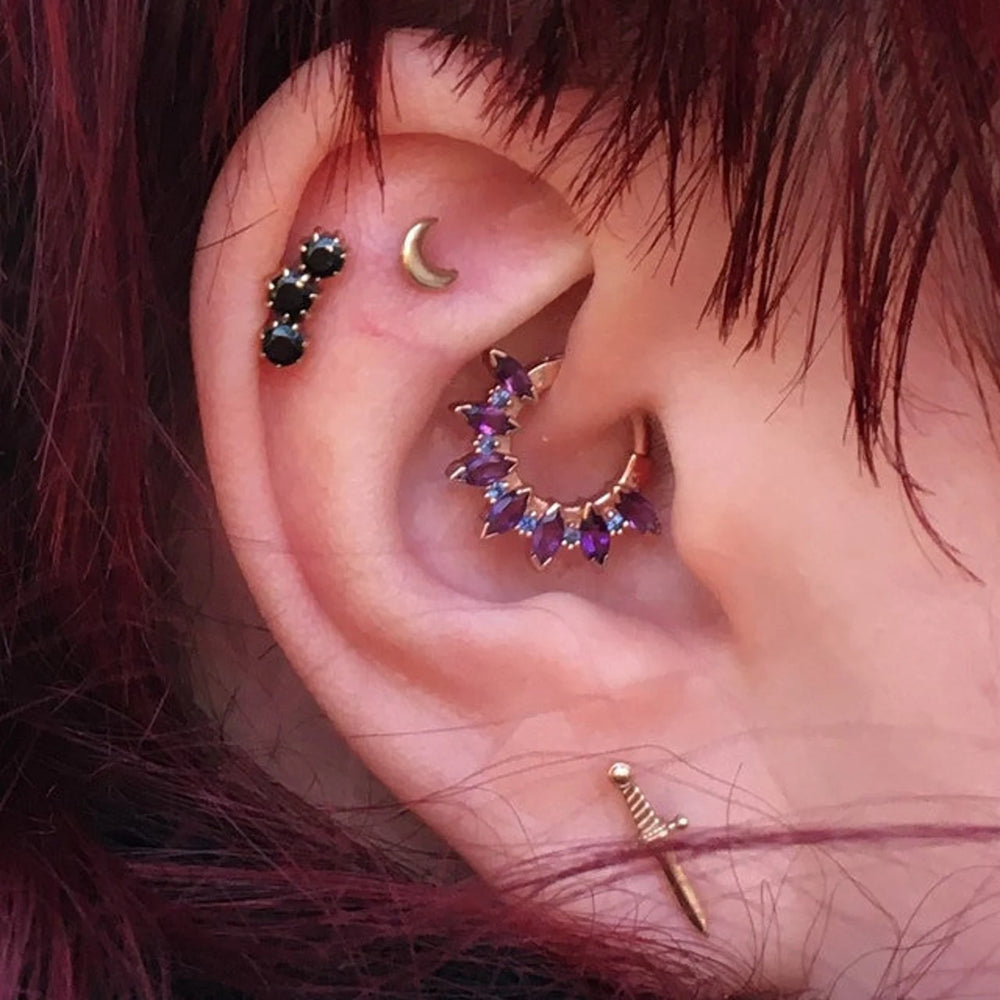 Marquise Amethyst Septum Jewelry