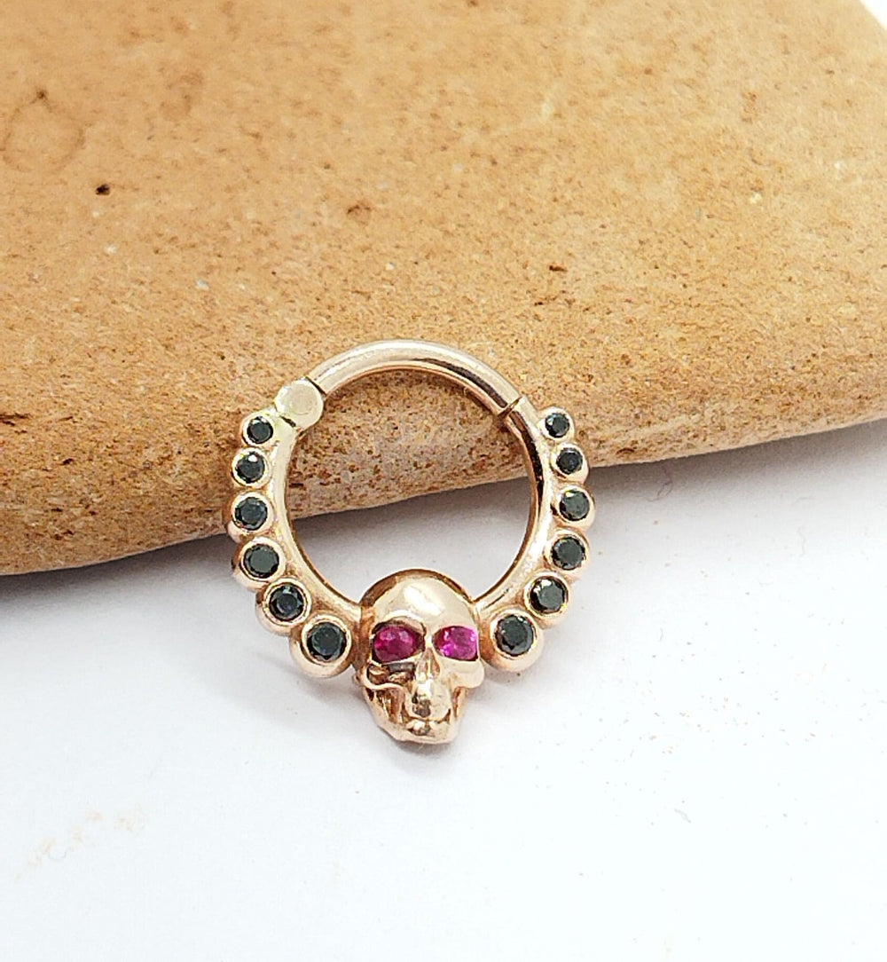 Skull Nose Piercing