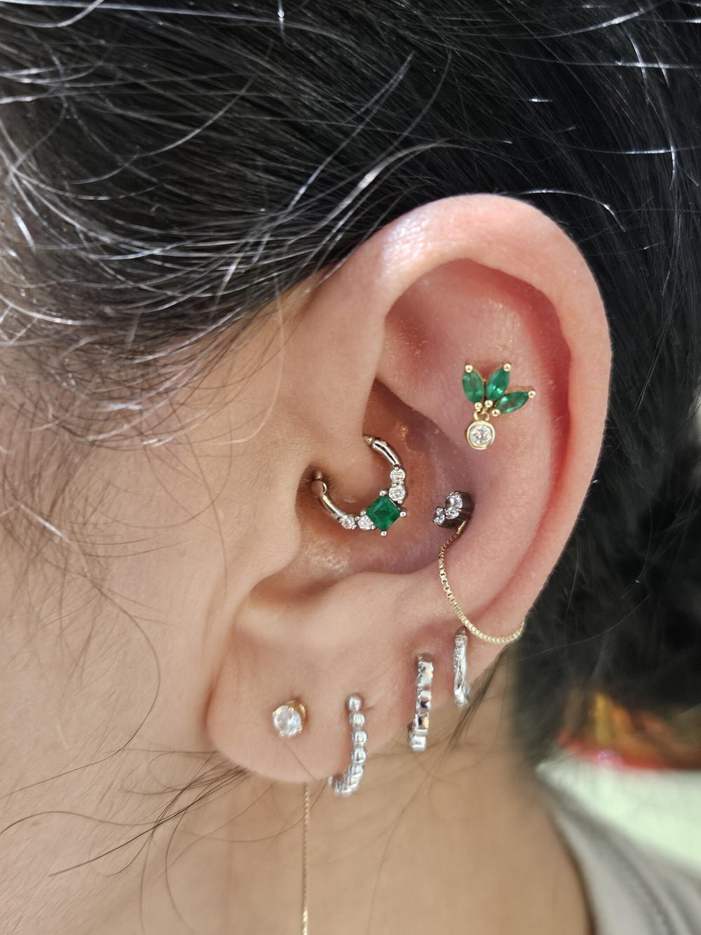 Emerald Septum Jewelry