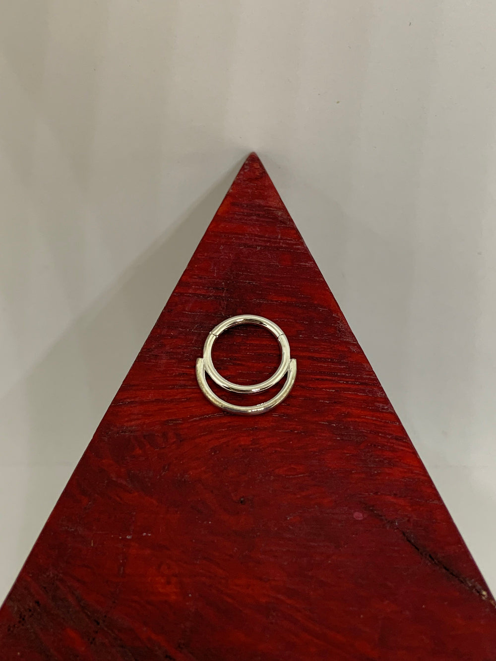 Solid Gold Piercing Double Septum Clicker 14k Helix Hoop Daith Hoop Nose Ring