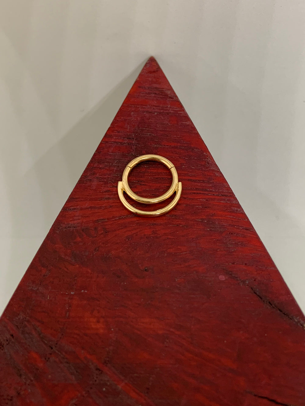 Solid Gold Piercing Double Septum Clicker 14k Helix Hoop Daith Hoop Nose Ring