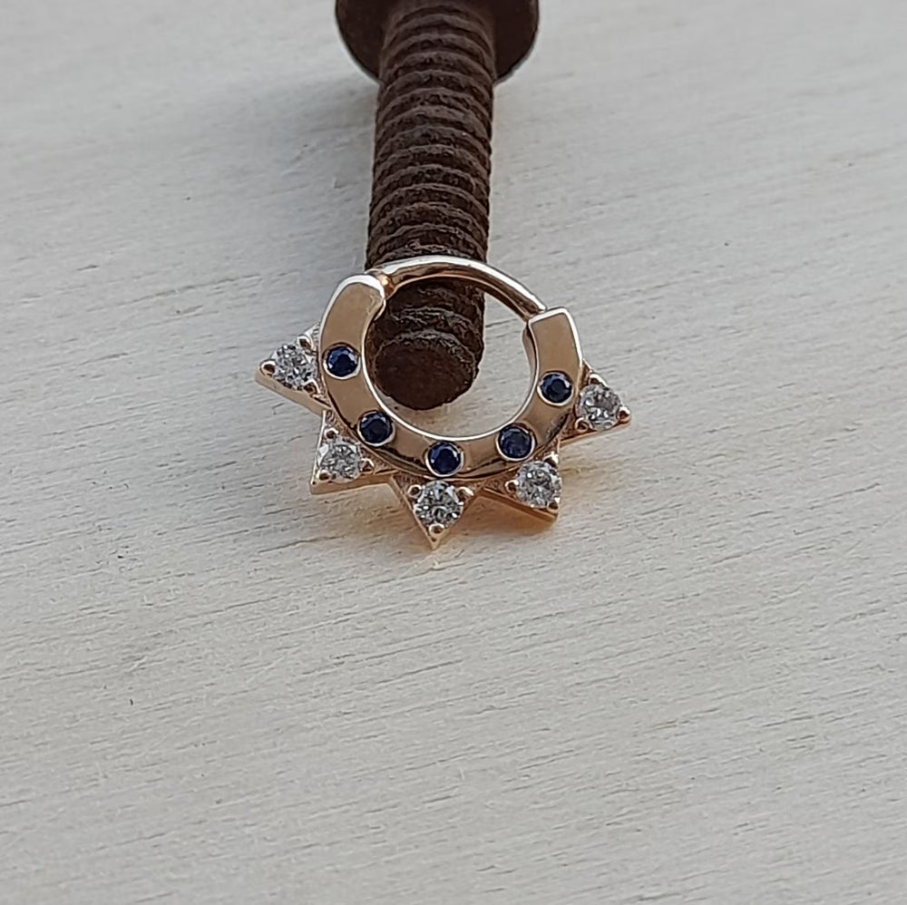 Blue And White Hoop Helix