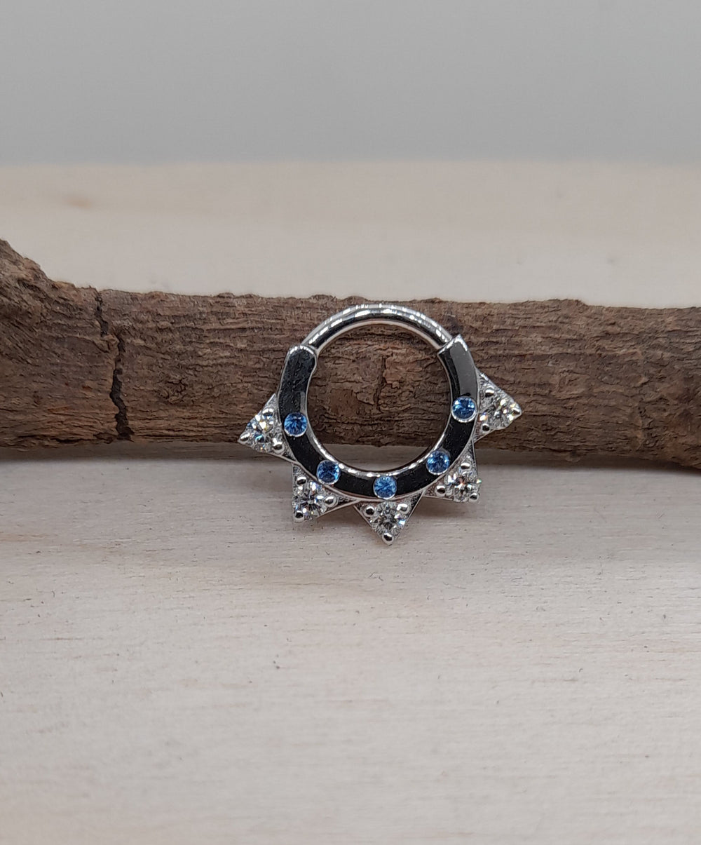 Blue And White Hoop Helix