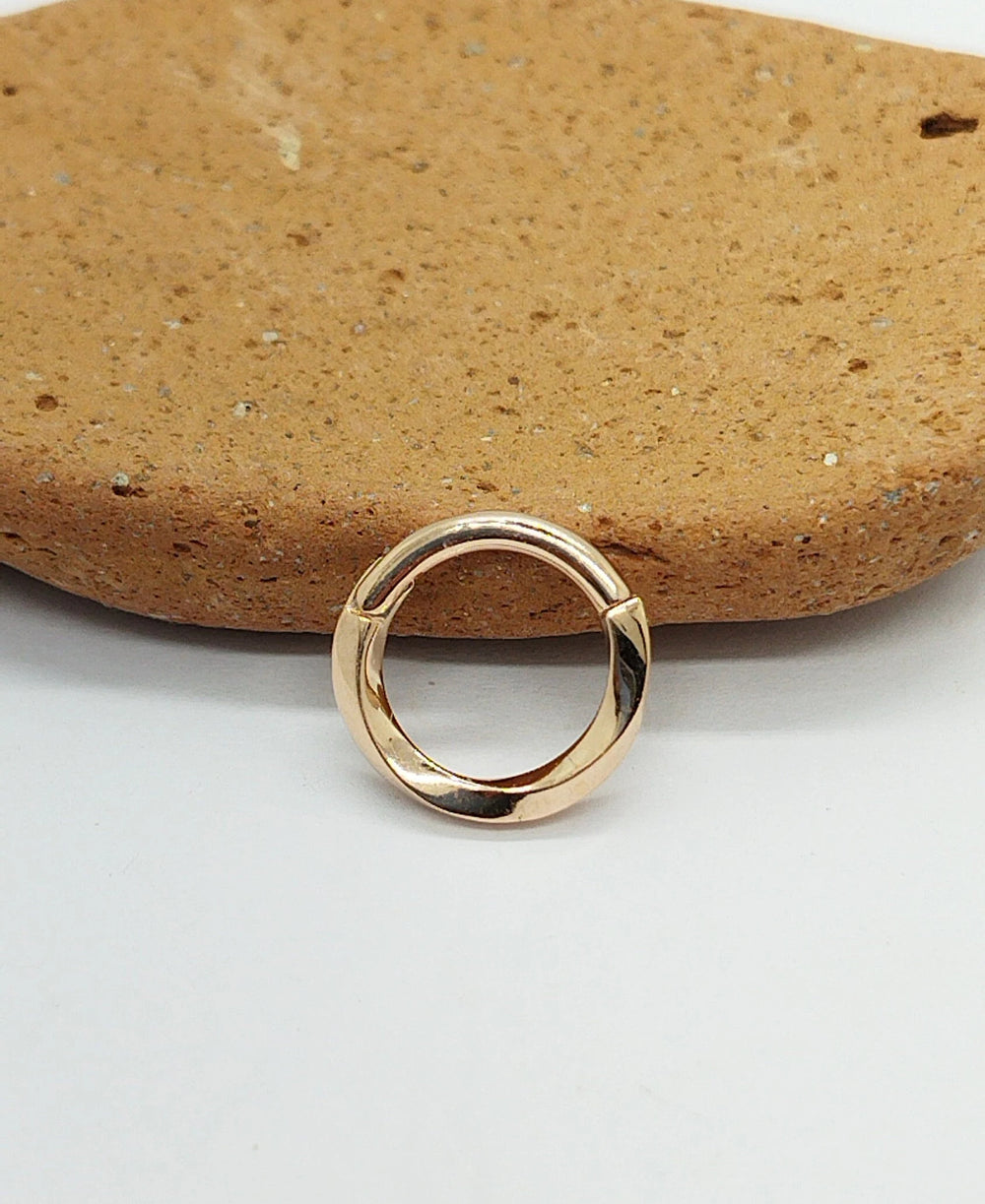 Texture Nose Ring 14k Solid Gold