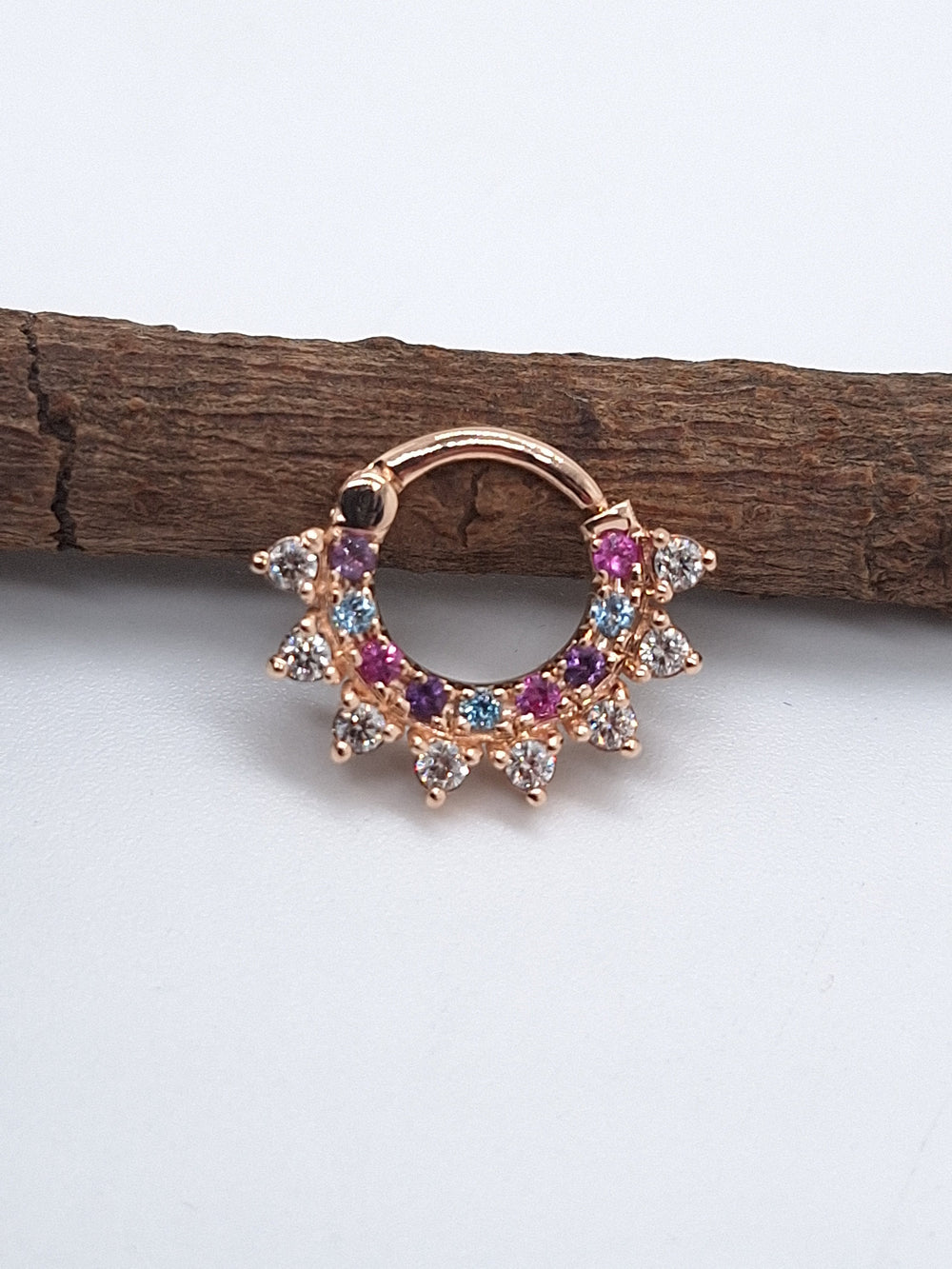 Cartilage Piercing Jewelry 14k Solid Gold Helix Septum Clicker Daith Earring