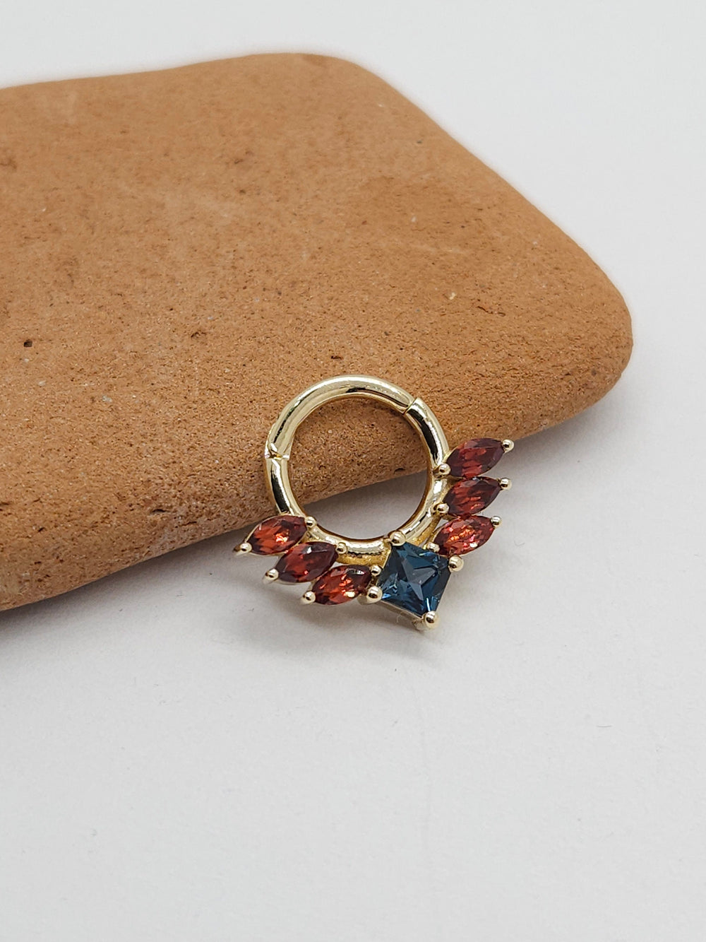 Wings Septum Clicker 14k Solid Gold Nose Ring Daith Jewelry Helix Ring