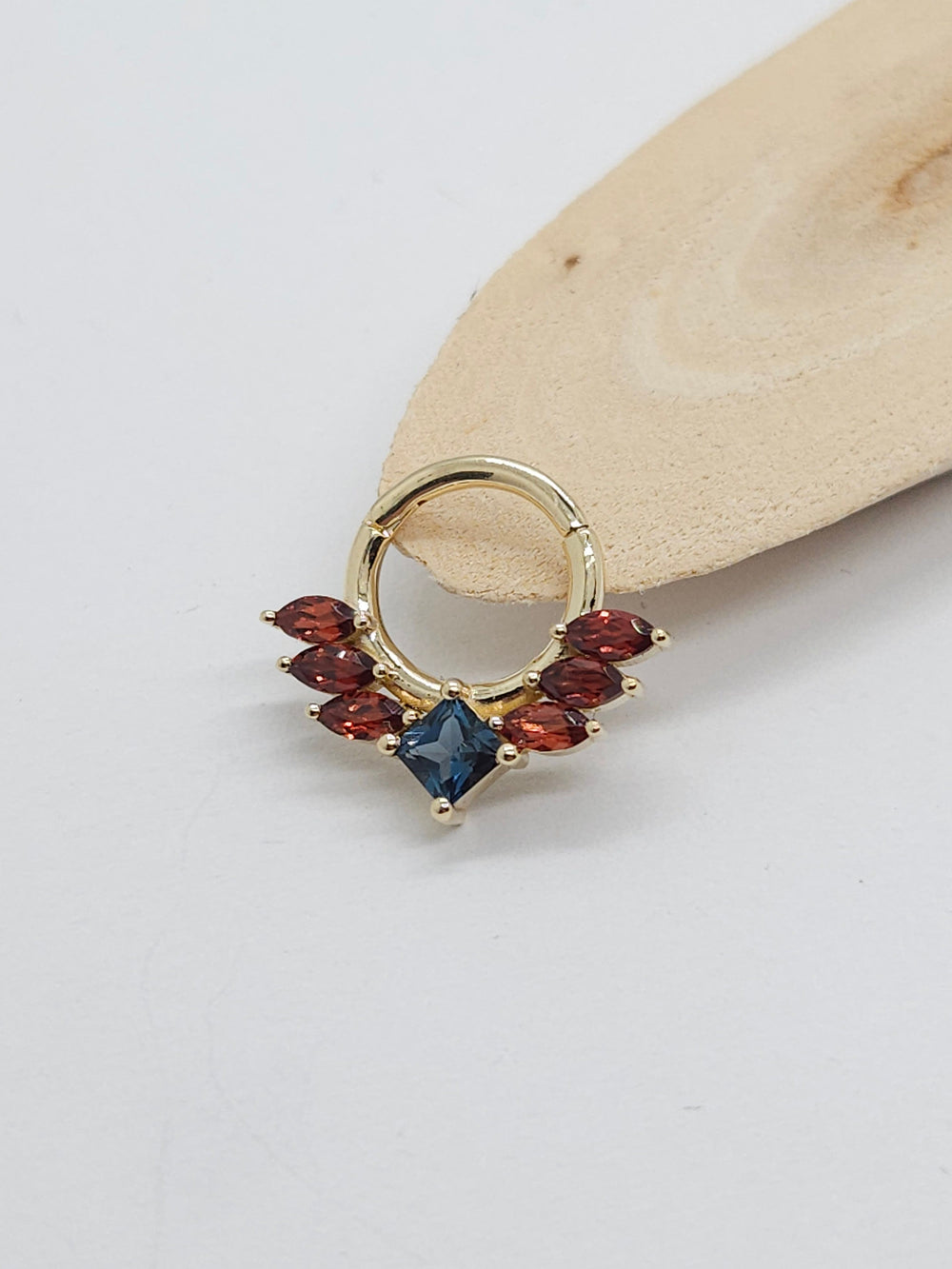 Wings Septum Clicker 14k Solid Gold Nose Ring Daith Jewelry Helix Ring