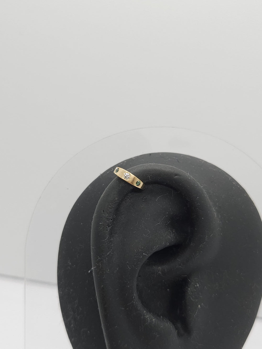 Diamonds Septum Jewelry Matt Finish 14k Yellow Gold