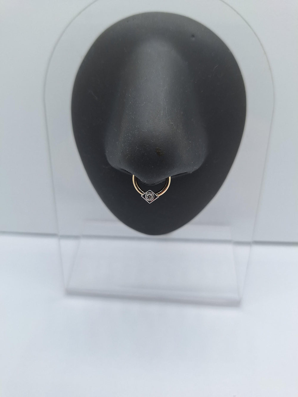 Diamond Hoop Earrings 14k Septum Clicker Helix Piercing Jewelry