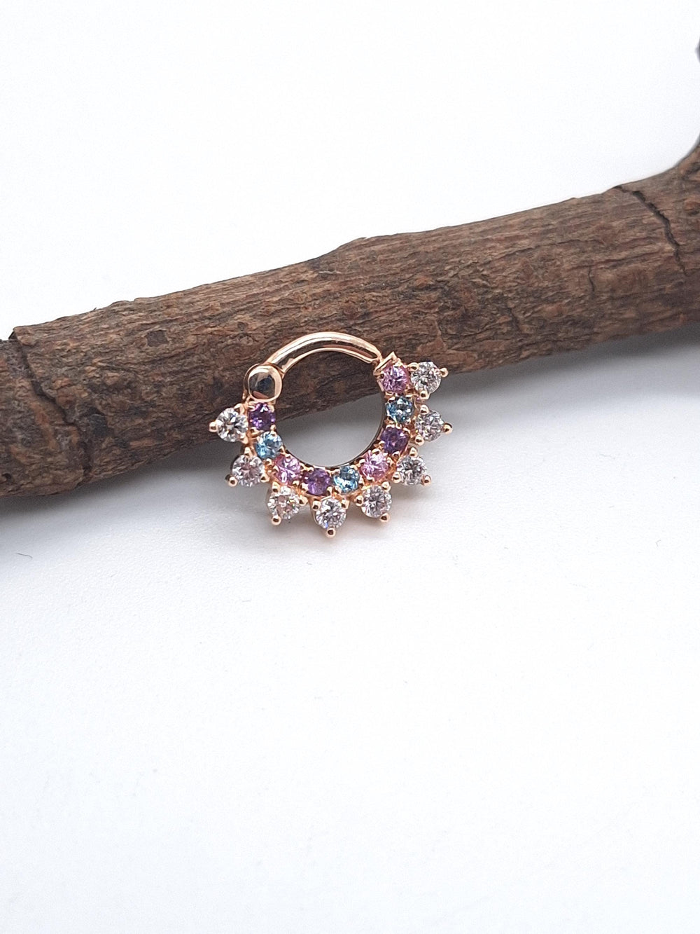 Cartilage Piercing Jewelry 14k Solid Gold Helix Septum Clicker Daith Earring