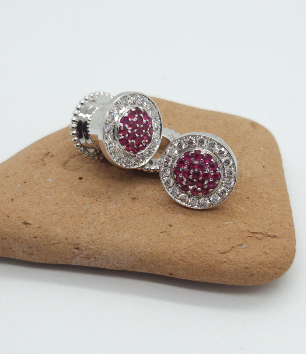 Ear Tunnels 14k Solid Gold Diamonds Rubies Custom Piercing Jewelry