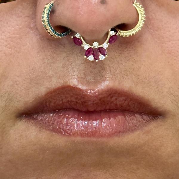 Ruby Helix With Diamonds
