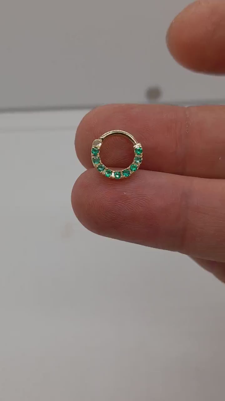 emerald helix piercing