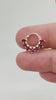 targus hoop marquise cut ruby and black diamonds handcrafted piercing