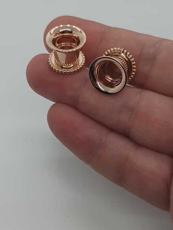 14K Gold Ear Tunnels