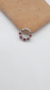 Princess Garnet White Diamonds Hoop Earring 14k White Gold