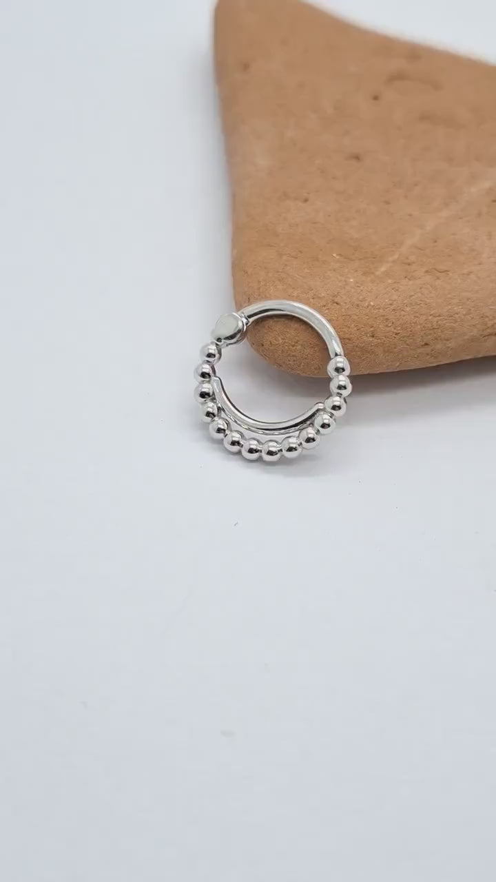 Double Hoop Nose 14k