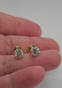 Solid Gold Ear Tunnels Lab Diamonds 14k Solid Gold Ear Gauges Plugs Gauge Ear lets Piercing Jewelry